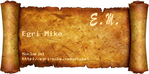 Egri Mike névjegykártya